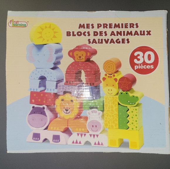 First Learning Wild Animal Blocks Set - Picture 2 of 3